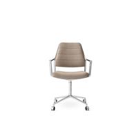 Vipp 455 Sedia Girevole con Ruote Lucida/Tide