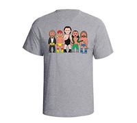 VIPwees, Legends of Wrestling, Mens Sporting Icons Inspired Caricature Organic Cotton T-Shirt