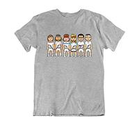 vipwees Mens or Womens Tennis Legends Original Sporting Caricature T-Shirt, Made from Organic Cotton