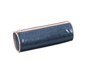 Viquel - Astuccio scolastico per bambini STARLIGHT - Astuccio per bambina con paillettes - 1 scomparto - forma rotonda - 22 x 7 cm - blu notte