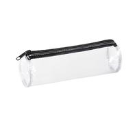 Viquel - Astuccio trasparente per esami trasparente - Modello rotondo grande capacità in PVC resistente, astuccio scolastico con cerniera per forniture