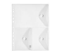 Viquel - Busta forata A4 - Multiscomparto - 24 x 31,5 cm - Bordo rinforzato - Incolore