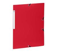 Viquel - Camicia in plastica A4 elastica con alette - Etichetta identificativa sulla fetta - Rosso