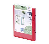 Viquel - Cartellina personalizzabile A4, dorso 3 cm, con chiusura elastica, colore: Rosso