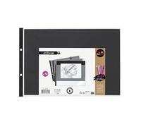 Viquel - Confezione da 10 buste in plastica A4 perforate ART'POCKET CREATIV'GALLERY - Buste con foglio nero di presentazione - Ideale per foto o disegni - Formato orizzontale