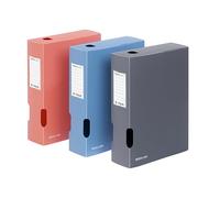 Viquel - Confezione da 6 scatole di plastica Business Class, dorso 8 cm, colori assortiti - formato A4 - Modello Class Docs