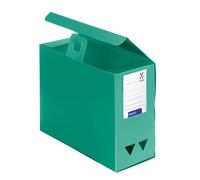 Viquel Maxi Doc - Scatola per archiviazione, scatola in polipropilene, scatola grande capacità, dorso 120 mm, colore: Verde