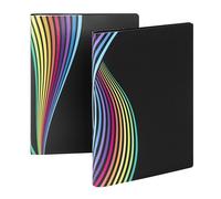Viquel - Porta vista A4 160 viste RAINBOW CLASS - Porta documenti 80 tasche di qualità 40µ liscia - Made in France - Nero - Visuale casuale