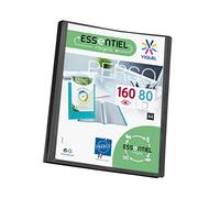 Viquel - Portariviste a 160 fogli A4 - Rilegatura personalizzabile - Tasche lisce e trasparenti - Essenziale riciclo - Nero