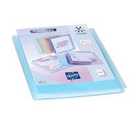 Viquel - Proteggi documenti personalizzabile - Rilegatura formato A4 - Porta 60 Vista (30 sacchetti) Propysoft - Tasche trasparenti e lisce - Blu traslucido