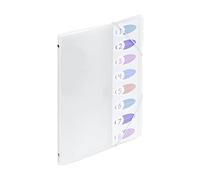 Viquel - Raccoglitore A4 a 8 scomparti per ufficio o casa - Chiusura elastica - Gamma Propysoft - Incolore