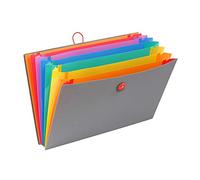 Viquel - Raccoglitore fisarmonica 8 scomparti in plastica A4 Rainbow Touch 35 x 24,5 x 1 cm Grigio