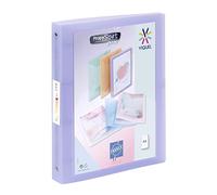 Viquel - Raccoglitore flessibile A4 MAXI personalizzabile - 4 anelli - dorso 4 cm - Per documenti A4 - Viola traslucido