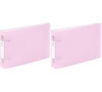 Viquel - Raccoglitore per cartoncini Bristol con etichette identificative - 2 anelli - Formato A5 (25x16,5 cm) - Rosa (Confezione da 2)