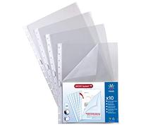 Viquel - Sacchetti in plastica A4 rimovibili perforazione GEODE - Tasche per porta vista GEODE speciali in qualità superiore e liscia - Bordo rinforzato - Trasparente