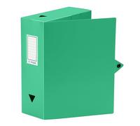 Viquel - Scatola di archiviazione Documenti A4 ESSENZIEL - Retro 10 cm - Plastica morbida resistente - Portaetichette - Pulsante a pressione - Origine Francia Garantita - Verde