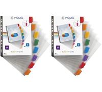 Viquel - Set di 16 divisori personalizzabili formato A4 MAXI - RAINBOW CLASS - linguette personalizzabili