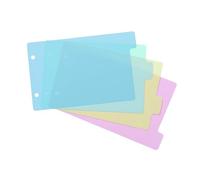 VIQUEL - Set di 4 divisori per raccoglitori a 2 anelli in formato A5 - Rainbow Pastel