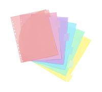 Viquel - Set di 6 divisori per tasche RAINBOW PASTEL - 6 divisori A4 maxi con linguetta identificativa - Assortimento di colori pastello