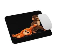 Viral Meme Cute Retro Monkey Punch Tappetino per Mouse Piccolo Mousepad Bordi Cuciti Tappetino Scrivania per Accessori Scrivania Ufficio Pc 25X30Cm