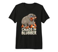 Viral Seal Traffic Cones Caos in Blubber Australia Seals Maglietta Premium
