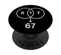 Viral Six Seven Meme Gen Alpha Humor Tendenza Internet 6 7 Scherzo PopSockets PopGrip Adesivo