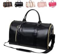 Viralhuntz Travel Bag, 2-in-1 Carry-On Garment Luggage, Waterproof Foldable Carry-On Duffle Bag with Detachable Compartment Shoe Bag, for Weekender(Black)