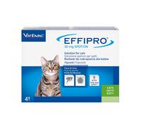 Virbac 104069012 EFFIPRO CAT 4PIP Antiparassitario per Gatti Confezione da 4