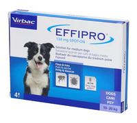 VIRBAC 104070038 Effipro' Dog 4Pip Medium 10-20 kg