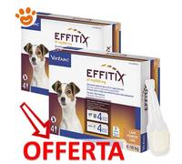 Virbac Dog EFFITIX Spot-On Cani di Taglia Piccola (4-10kg) - Virbac Dog EFFITIX Spot-On Cani di Taglia Piccola (4-10kg) - Offerta [PREZZO A CONFEZIONE] Quantità minima 4, Confezione da 4 Pipette