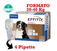 Virbac EFFITIX 4 Pipette → Antiparassitario Spot on per CANI Flebotomi Zanzare