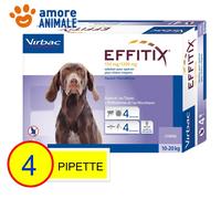 Virbac EFFITIX - 4 pipette per Cani da 1,5-4 / 4-10 / 10-20 / 20-40 / 40-60 Kg
