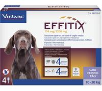 Virbac EFFITIX MEDIUM 10 - 20 kg 4 Pipette ⇢ Antiparassitario Spot on per CANI