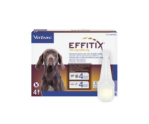 Virbac EFFITIX MEDIUM 10 - 20 kg 4 Pipette ⇢ Antiparassitario Spot on per CANI