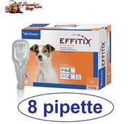 Virbac Effitix per cane 4-10 kg 8 pipette antiparassitario per cani