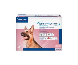 Virbac effripro duo cani large 20-40 kg; confezione da 4 pipette.