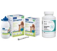 Virbac Pronefra 180ml & LAB-V Immuno Hard - Rafforzare l'immunità per cani e gatti 90 capsule