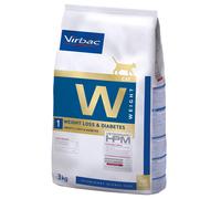 Virbac Veterinary HPM Cat Weight Loss & Diabetes W1 Crocchette per gatto - Set %: 2 x 3 kg