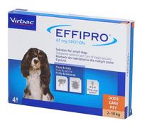 denominazione: effipro spot-on per cani categoria farmacoterapeutica: ectoparassiticidi per uso topico. principi attivi: fipronil 100 mg/ml. eccipienti: butilidrossianisolo e320; butilidrossitoluene