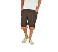 virblatt - Pantaloni Corti Uomo | Cotone | Pantaloni Etnici Uomo Pantaloncini Uomo Estivi Leggeri Pantaloni Larghi Bermuda Corti Harem Hippie - Großzügig Marrone L-XL