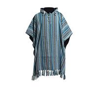 virblatt - Poncho Uomo | 100% Cotone | Poncho Messicano Uomo Cappuccio Felpa Oversize | Double Face | Tabarro Uomo Invernale Surf - Arriba verde L-XL