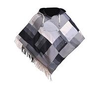 virblatt - Poncho Uomo & Donna | Cotone | Poncho Messicano Cappuccio Coptera Autunno Estate| Double Face | Tabarro Eastwood - Wanderlust patchwork L-XL