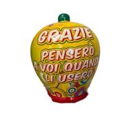 Virca Salvadanaio Grazie Penserò A Voi Quando Li Userò - Salvadanaio in Ceramica Eclettico per Tutti, Unisex - 15 cm x 10 cm x 12 cm