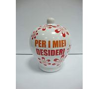 Virca Srl Unipersonale 'PER I MIEI DESIDERI' N° 4 cod. 7226 - Salvadanaio Terracotta Classico, Bianco o Rosso, 48 cm - Accessori per Adulti e Adolescenti, Unisex