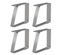 virea 4 x Fermacoperta Argento per tavoli con Spessore di 5 cm - - Fermacoperta in Acciaio Inossidabile per Interni ed Esterni - - Fermacoperta Facili da Pulire