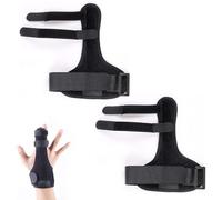 VireEyU 2 Pezzi Stecca per Dita Confortevole, Supporto per Indice, Medio, Anulare e Mignolo, Alleviamento del Dolore per Artrite e Tendinite, Alta Regolabilità (Nero)