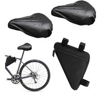 VireEyU Set 3 Pezzi Per Sella Bicicletta E Borsa Attrezzi - Copertura Sella Impermeabile Ed Elastica, Adatta Alla Maggior Parte Delle Biciclette Come Bici Da Corsa, Mountain Bike E E-Bike - Protezione