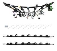 VireEyU Set da 6 Accessori da Pesca: 2 Supporti per Canne da Pesca a 5 Posizioni per Auto, Supporto per Canne da Pesca per Veicolo, 4 Cinghie per Canne, Previene Nodii o Rottura, Adatto per Veicoli.
