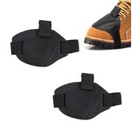 VireEyU Set di 2 protezioni per scarpe da moto, protezione per il cambio per stivali, copertura del cambio antiscivolo, copriscarpe universali, protezione per la guida in moto, Nero