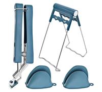 VireEyU Set di 4 Utensili da Cucina Resistenti al Calore - Clip Anti-Calore in Acciaio Inossidabile e Guanti Protettivi in Silicone per una Cottura Sicura in Instant Pot, Microonde e Altro Ancora
